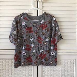 Love Tribe Tom & Jerry Short Sleeve Tee XL Grey
